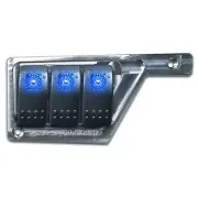 Dash Panel Left Aluminum with Illuminated Switch Machined Finish for RZR XP1000