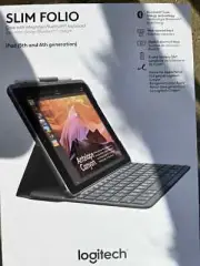 Logitech Slim Folio Keyboard/Cover Case Folio w/Bluetooth for iPad 5th/6th Gen