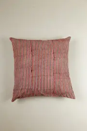 Ninéh Rustic Stripes Hand Block Print Pillow - Cover in Multi-Colored Stripe Pattern at Nordstrom, Size 20X20