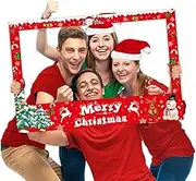 Christmas Photo Booth Props Frame Party Supplies - Xmas/Winter/Holiday New Year Decorations