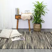 Brand Ventures Malmo Grey Stipe Natural Jute Rug