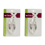 2x Winex Acrylic Wine/Drinks Bottle Foil Cutter Opener Barware Accessory Clear