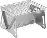 Zxpjkyu Barbecue Wood Grill with Carry Bag, Folding Fire Pit, Camping Stove for Hiking, BBQ, Trekking, Garden, Camping