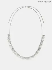 Mint Velvet Silver Tone Disc Necklace (G00468) | $104