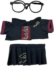 niannyyhouse Coat Skirt Glasses Ancient Embroidery Outfit 20cm 8in Plush Doll Clothes