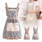 Oil-proof Japanese Apron Anti-Fouling Princess Apron Kitchen Cooking Aprons