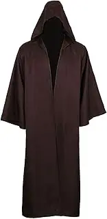 kinstell Jedi Uniform Hooded Robe Knight Suits Black Tunic Uniform Full Halloween Darth Hooded Robe Cloak Cosplay Costume