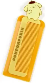 Sanrio, Pompompurin Compact Comb 877433, Material: PVC, AS resin, Length: 14.5cm