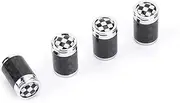Real Carbon Fiber Metal Wheel Valve Cap Auto Tyre Dust Stems Cover Screw for Mini Cooper R50 R52 R53 R55 R56 R57 R58 R59 R60 R61 F54 F55 F56 F57 F60 All Series (Check)