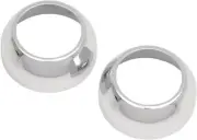 DS Aluminum 1-Piece Fork Boot Covers 39mm Chrome Harley Davidson #139052