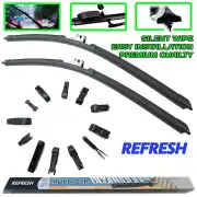 Pair Aero Flat Front Wiper Blades Set 27-25" Inch For Vauxhall Astra 2009-2014
