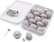 MQUPIN Duvet Clips Duvet Cover Pins,Duvet Pin Comforter Clips 16set, Soft Fabric Material Double Sided Pin Fasteners for Quilt, Cushions, Curtains- Grey