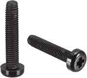 uxcell M5x25mm Threaded Nylon Phillips Cross Pan Head Machine Screws Bolts Black 50Pcs