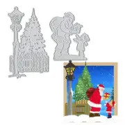 Santa Metal Cutting Dies Christmas Tree Lantern Metal Die Cuts for Card Makin...