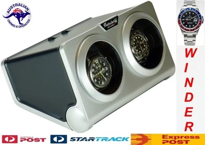 Luxury Display Dual Automatic Kinetic Watch Winder/Charger: Time Tutelary-G2-K