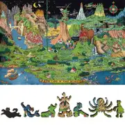 Wooden Puzzle for Adults by FoxSmartBox - 454 Pieces - The Land of Make Believe