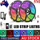 RGB LED Strip Lights IP65 Waterproof 5050 5M 300 LEDs 12V USB Bluetooth OZ
