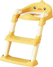 Potty Seat with Step,Foldable Anti-Slip Potty Seat - Cartoon Toilet Ladder with Step Stool, Comfortable Children Supplies for Girls, Boys