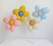 4 pieces of flower foil balloon with multi-use stand