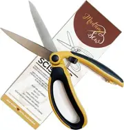 Spring Loaded Scissors | Premium 9.5" Fabric Shears with Precision Blades, Sl...