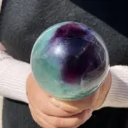2.25LB Nature Fluorite Quartz Ball Crystal Magic Sphere Healing G5475