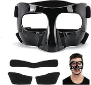 STFALI Football Nose Mask, Nose Protection, Face Protection for Broken Nose, Volleyball Nose Protection, Adjustable Face Protection with Padding, for Unisex Adults (Black)