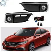 For 2019 2020 Honda Civic Fog Lights w/Cover+Switch+Wirings kits Left&Right Side (for: Honda)
