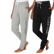 Calvin Klein Women's 2 Pack French Terry Joggers (Black/Wolf, X-Large)