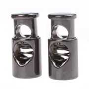 10Pack Metal Toggle Spring Stop Single Hole String Cord Locks for Bags Clothings