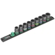 Wera 05005490001 Socket Rail C Impaktor 1 Socket Set 1/2" Drive, 9 Pcs