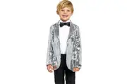 70s Sequins Silver Boys Suitmeister Jacket