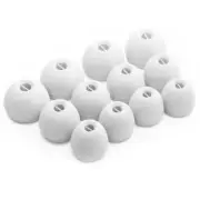 12 x Silicone EarBuds Ear Tips For Sennheiser CX 3, 5, 6, 7 Earphones in White