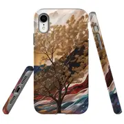 For iPhone XR Tough Protective Cover, Mysterious Golden Tree