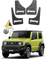 YLOXFW Car Mudguard Mud Flaps for Suzuki Jimny HJ BJ64 BJ74 2019-2024 Molded Custom Front and Rear Mudflaps Splash Guards Fender Flares Kit 4-PC Auto Accessories,Send 1 Car Wash Towel,Black