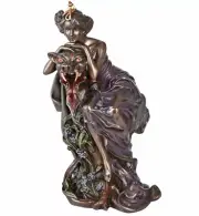 Beautiful and The Beast Sculpture Nouveau Mucha Veronese Figurine Antique Statue