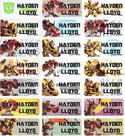 96 Transformers Personalised Name Label Med (30*13mm) Dishwasher Safe