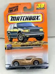 1998 MATCHBOX SUPERFAST #39 GOLD CHRYSLER ATLANTIC NEW ON CARD