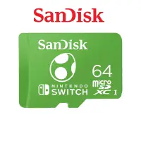 在飛比找蝦皮商城優惠-SanDisk 任天堂 Switch 專用 64G V30 