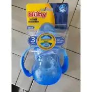 NUBY 8 oz wide neck 3 stage nurser sippy cup non blue