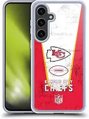 Head Case Designs Officially Licensed NFL Banner Kansas City Chiefs Logo Art Soft Gel Case Compatible with Samsung Galaxy S24+ 5G