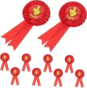 TOGEVAL 10pcs Little Red Flower Medal Graduation Award Medals Award Brooches Kindergarten Reward Badges Award Medals Pin Badges Brooch Pin Badge Clothes Pin Medals for