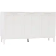 Buffet Sideboard Storage Cabinet 3 Doors Adjustable Shelves White