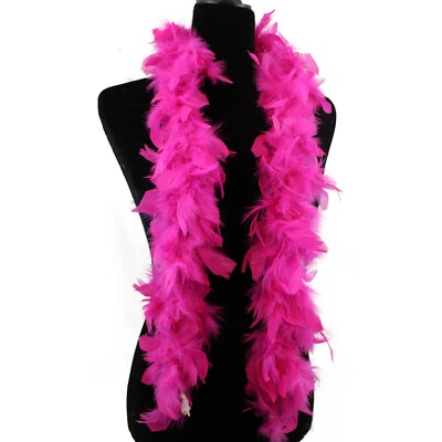 Hot Pink 25 Gram, 4 Feet Long Chandelle Feather Boa, Great for Party, Wedding