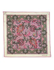 [Declic] Bulwark Paisley Pocket Square in Pink