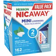 Nicaway Mini Lozenges 2mg Mint 162 pack
