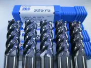 LOT ( 5 PCS ) KYOCERA SGS 32575 V-CARB CARBIDE 1/2" END MILL .030" RADIUS TOOLS