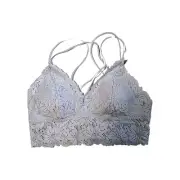 Nwt Victoria's Secret Pink SZ Large Sky Blue Lace Lightly Padded Bralette New