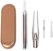 Ear Wax Remover & Cleaner, Electric Earwax Removal Kit with LED Light, Portable Ear Cleaner with battery, Reusable Safe Electric Ear Suction for Adults Kids (type1)
