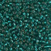 Silver-Lined Transparent Teal Miyuki Seed Beads 8/0 (8-92425-TB)