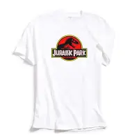 在飛比找Yahoo!奇摩拍賣優惠-Jurassic Park 短袖T恤 白色 歐美潮牌侏儸紀公